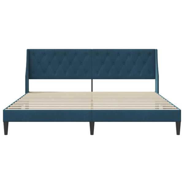 Bettrahmen Blau Samt 180x200 cm