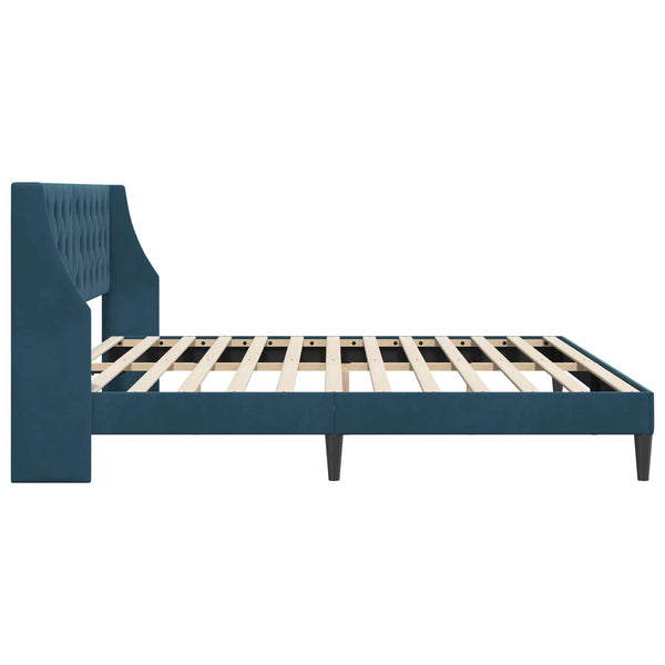 Bettrahmen Blau Samt 180x200 cm