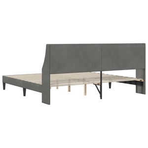 Bettrahmen Samt Dunkelgrau 200x200 cm