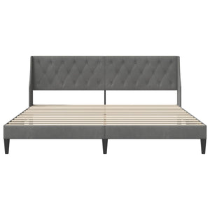 Bettrahmen Samt Dunkelgrau 200x200 cm