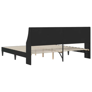 vidaXL Cadre de lit avec tête de lit Noir 200 x 200 cm Velours