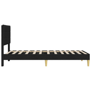 Bettrahmen mit Kopfteil Schwarz 80x200 cm