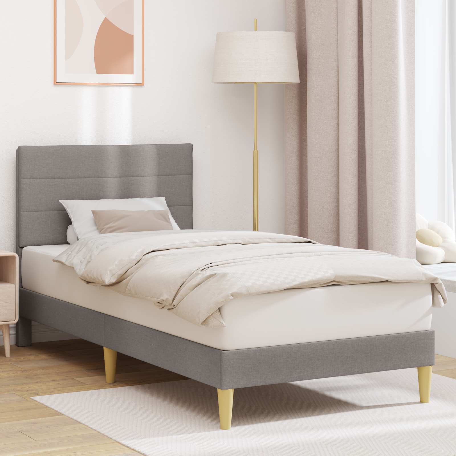 Bettrahmen Taupe 80x200 cm