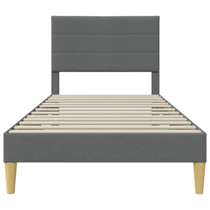 Bettrahmen Dunkelgrau 90x200 cm Stoff