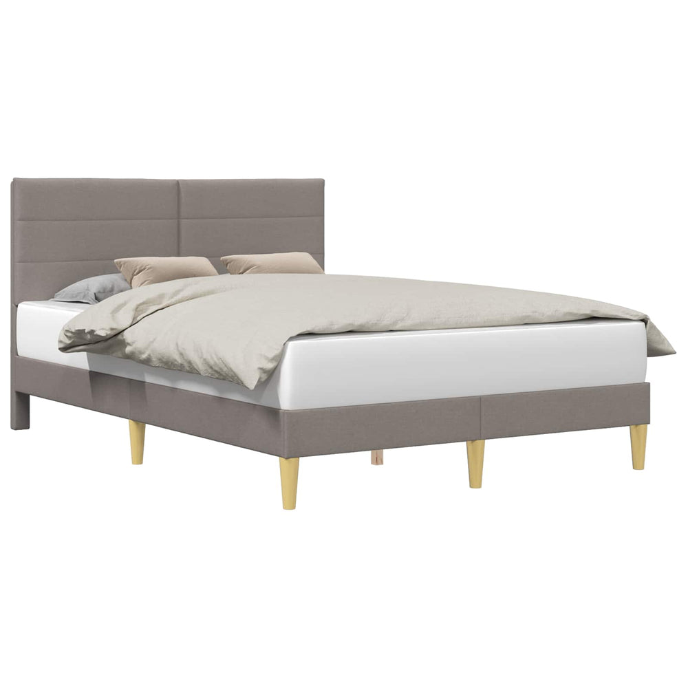 Bettrahmen Taupe 120x200 cm Stoffbezug