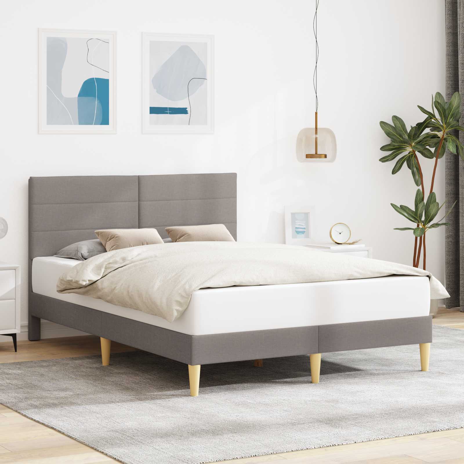 Bettrahmen Taupe 140x200 cm
