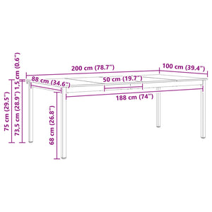 Esstisch Kiefer Massivholz 200cm