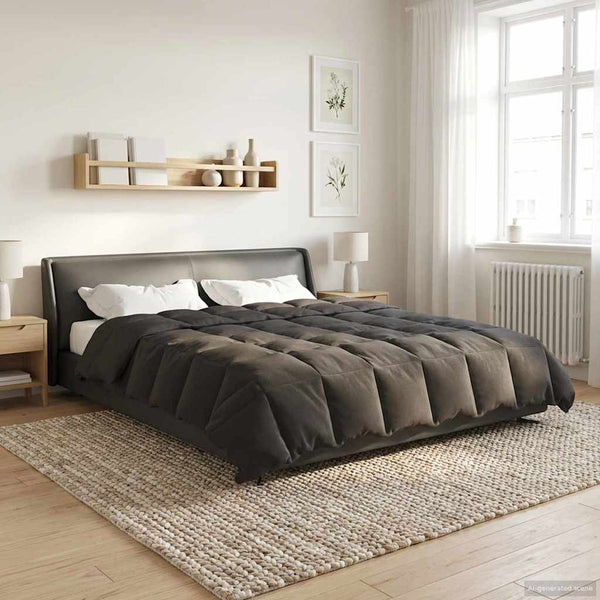 Anthrazit Sommerdecke 200x220 cm Mikrofaser