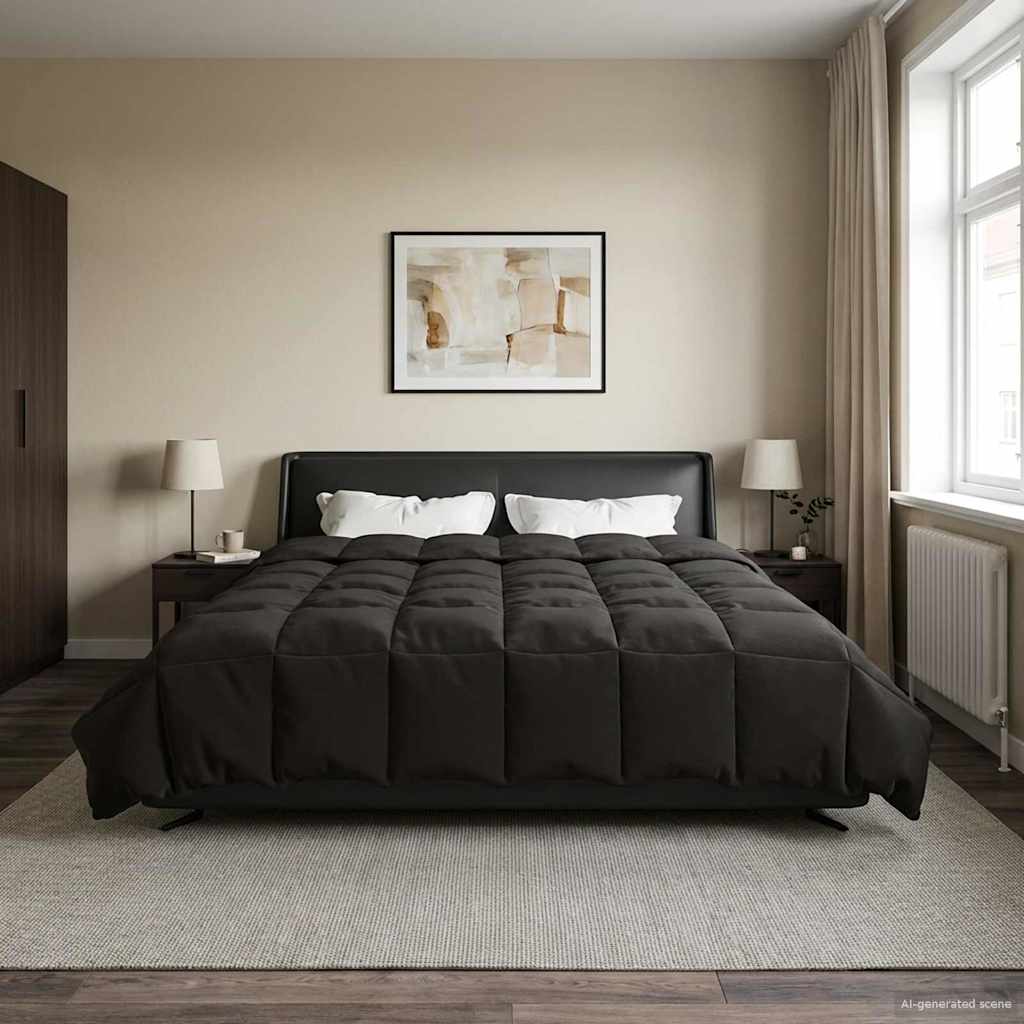 Anthrazit Sommerdecke 200x220 cm Mikrofaser
