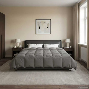Sommerdecke 200x200 cm Hellgrau Mikrofaser