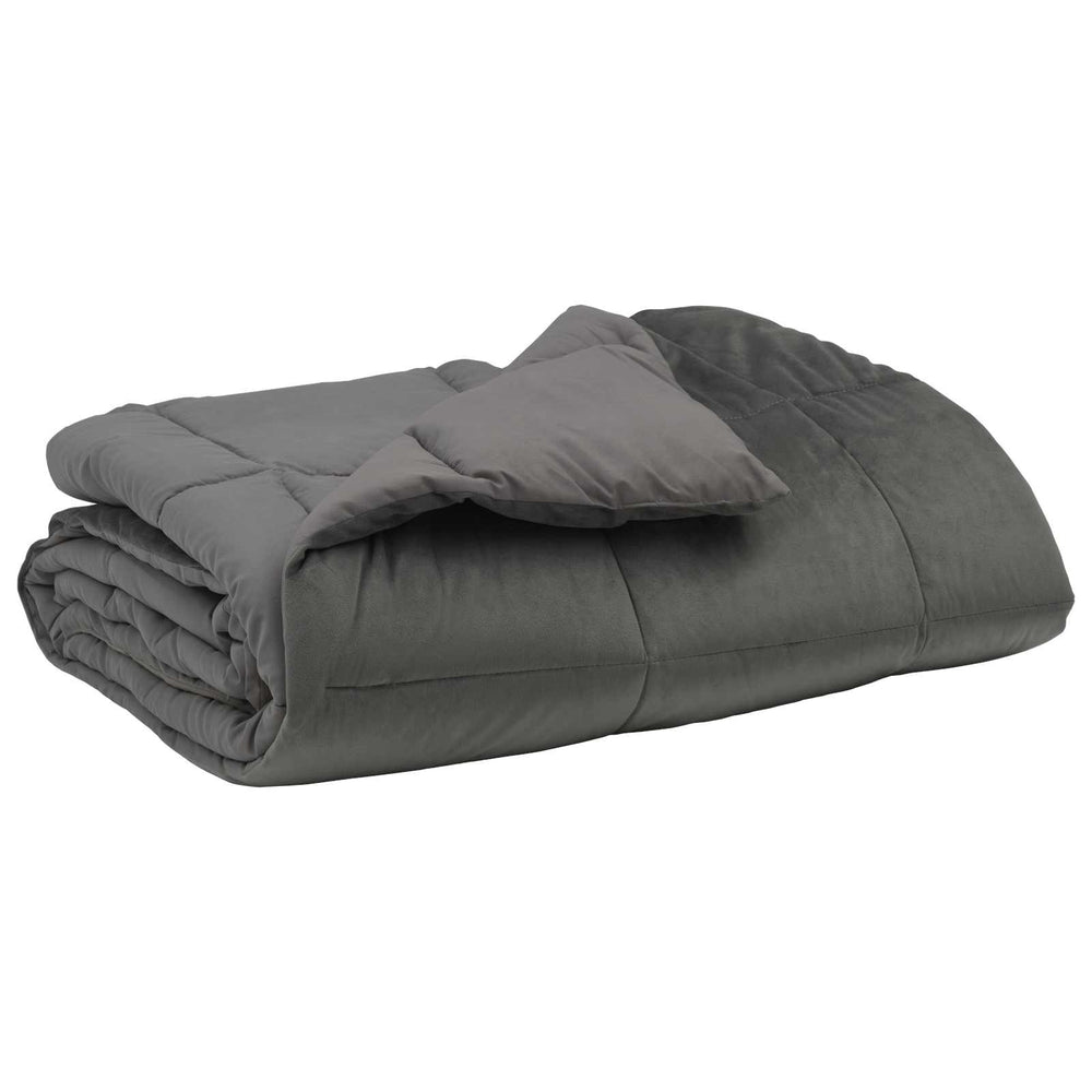 vidaXL Padded Summer Duvet Light Grey 200 x 240 cm Microfiber