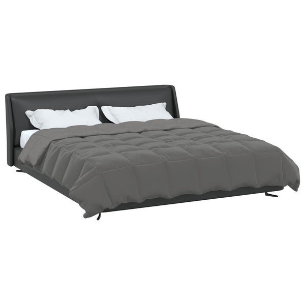 vidaXL Padded Summer Duvet Light Grey 200 x 240 cm Microfiber