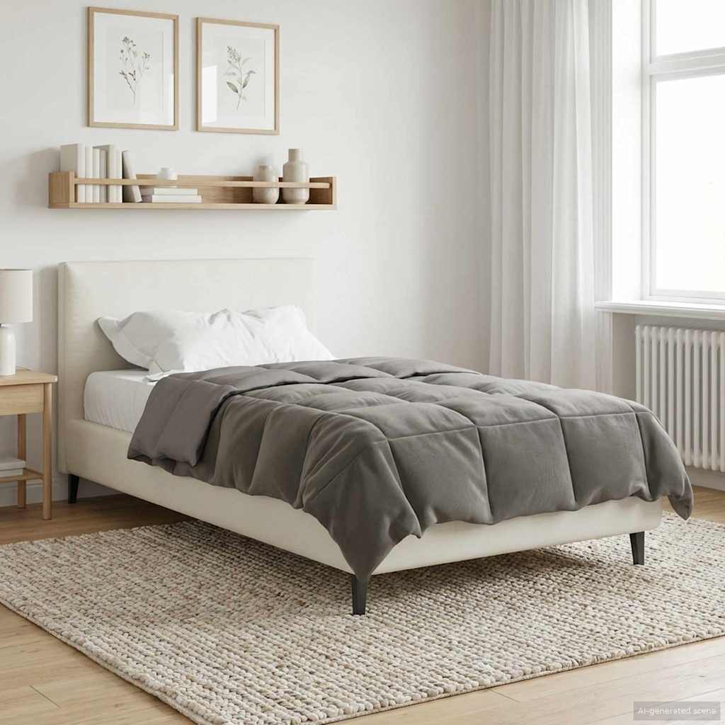 Sommerdecke Hellgrau 140x220 cm Mikrofaser