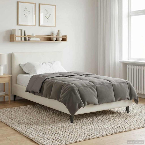 Sommerdecke Hellgrau 140x220 cm Mikrofaser