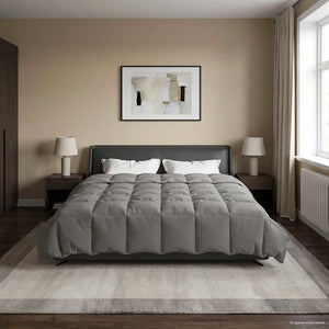 Sommerdecke Hellgrau 220x240 cm Mikrofaser