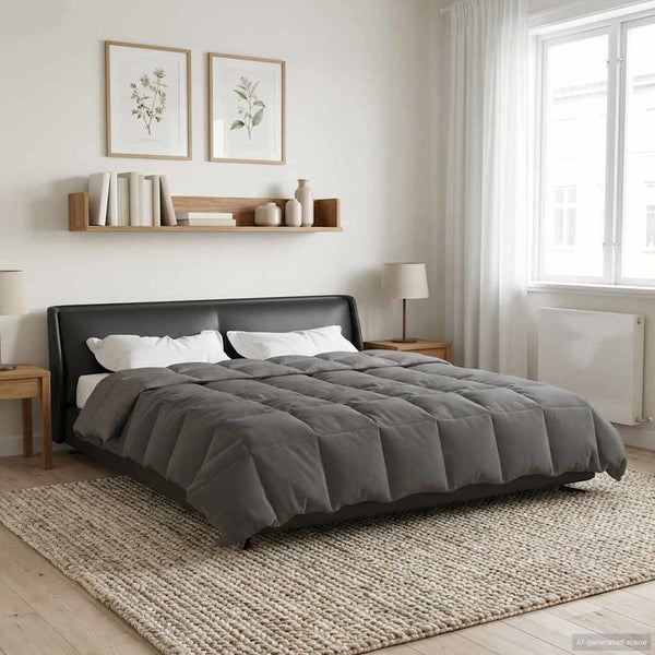 Sommerdecke Hellgrau 220x260 cm Mikrofaser