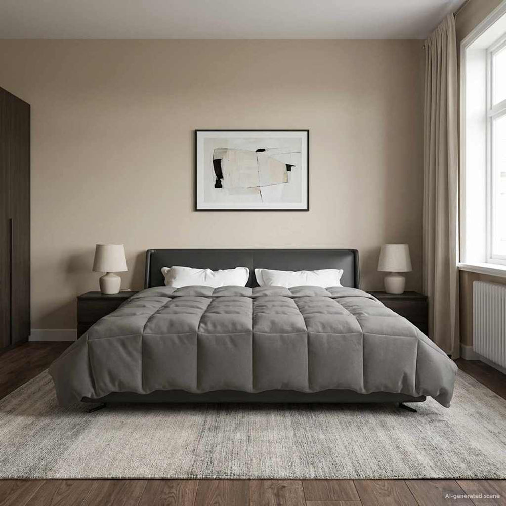 Sommerdecke Hellgrau 220x260 cm Mikrofaser