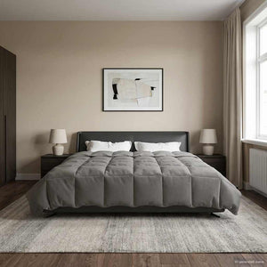 Sommerdecke Hellgrau 220x260 cm Mikrofaser