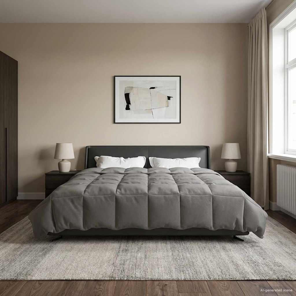 Sommerdecke Hellgrau 220x260 cm Mikrofaser