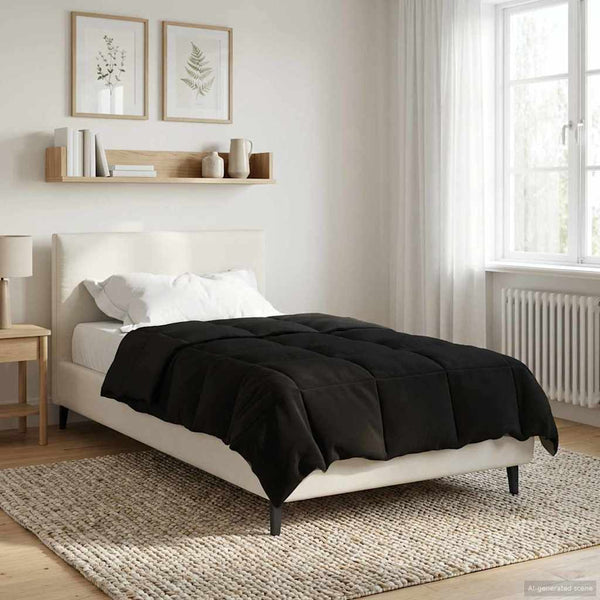 Sommerdecke Schwarz 140x200 cm Mikrofaser