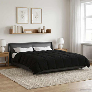 Schwarze Sommerdecke 200x200 cm Mikrofaser