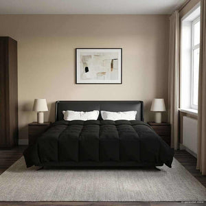 Schwarze Sommerdecke 200x240 cm Mikrofaser