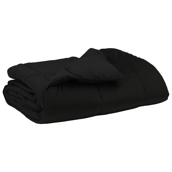 Schwarze Sommerdecke 135x220 cm Mikrofaser