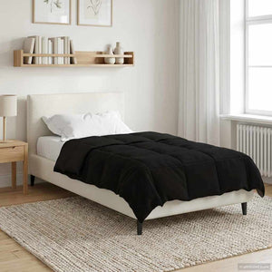 Schwarze Sommerdecke 140x220 cm Mikrofaser