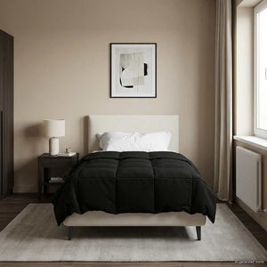 Schwarze Sommerdecke 140x220 cm Mikrofaser