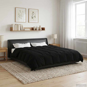 Schwarze Sommerdecke 220x240 cm Mikrofaser