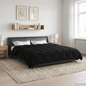 Schwarze Sommerdecke 240x260 cm Mikrofaser