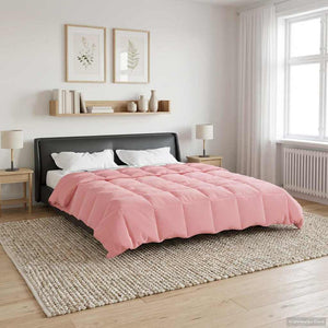 vidaXL Couette d'été matelassée Rose 200 x 200 cm Microfibre