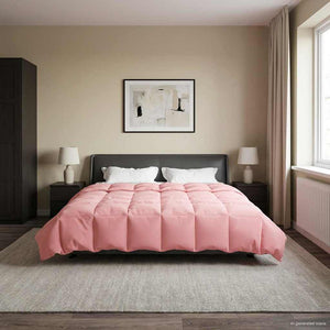vidaXL Couette d'été matelassée Rose 200 x 200 cm Microfibre