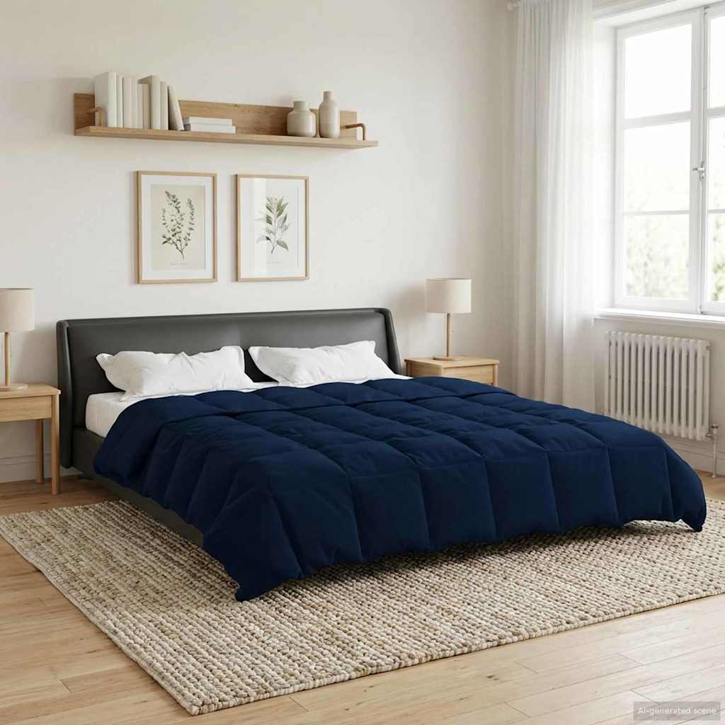 Sommerdecke Dunkelblau 200x200 cm Mikrofaser