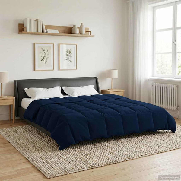 Sommerdecke Dunkelblau 200x200 cm Mikrofaser