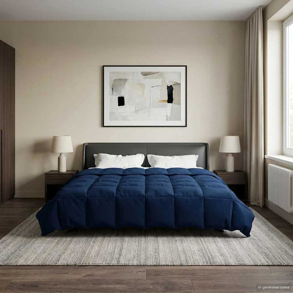 Sommerdecke Dunkelblau 200x240 cm Mikrofaser