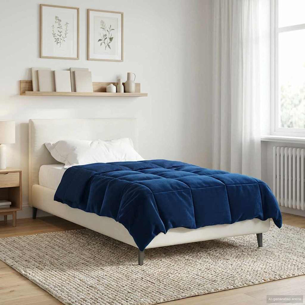 Sommerdecke Dunkelblau 135x220 cm Mikrofaser