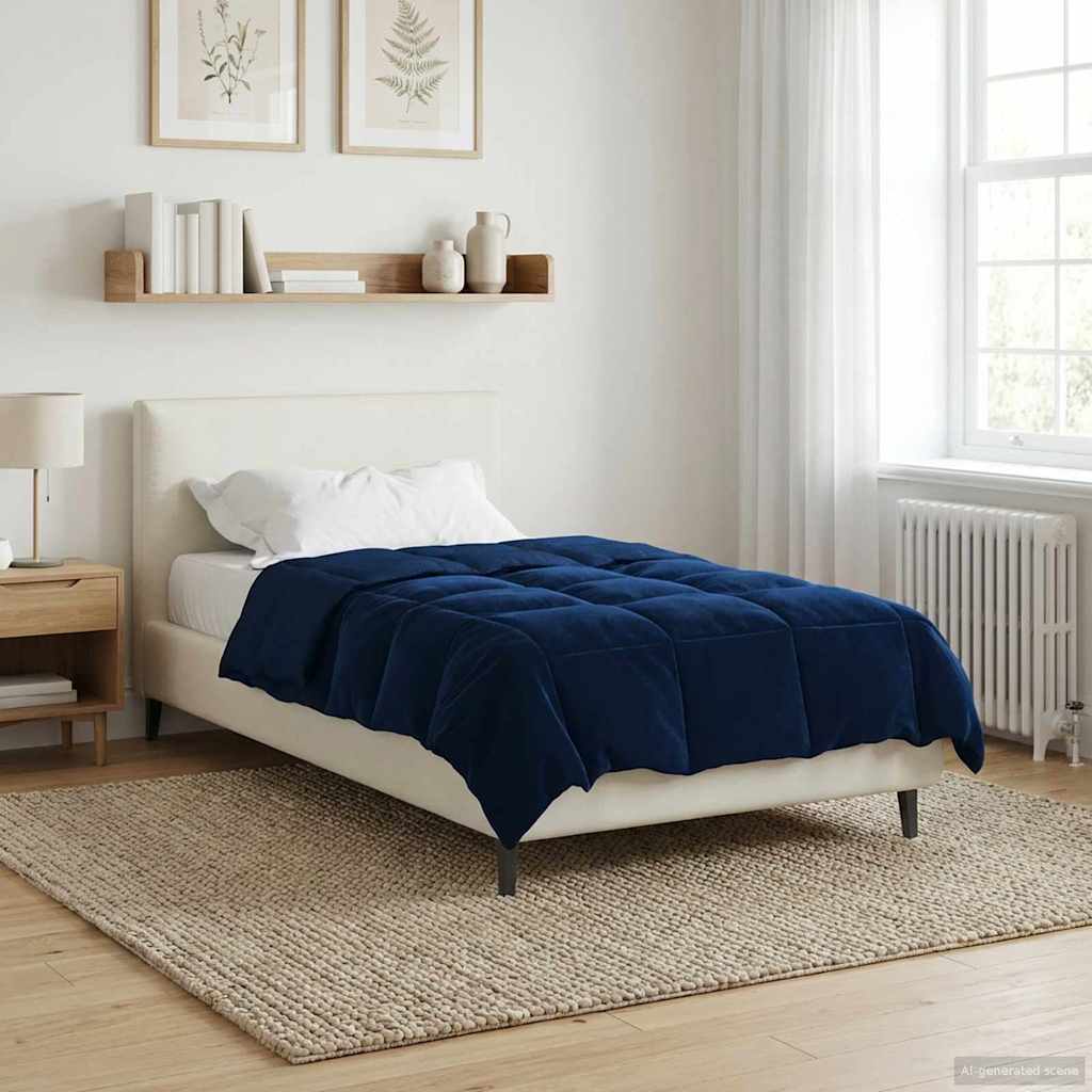 Sommerdecke Dunkelblau 140x220 cm Mikrofaser