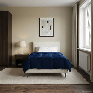 Sommerdecke Dunkelblau 140x220 cm Mikrofaser