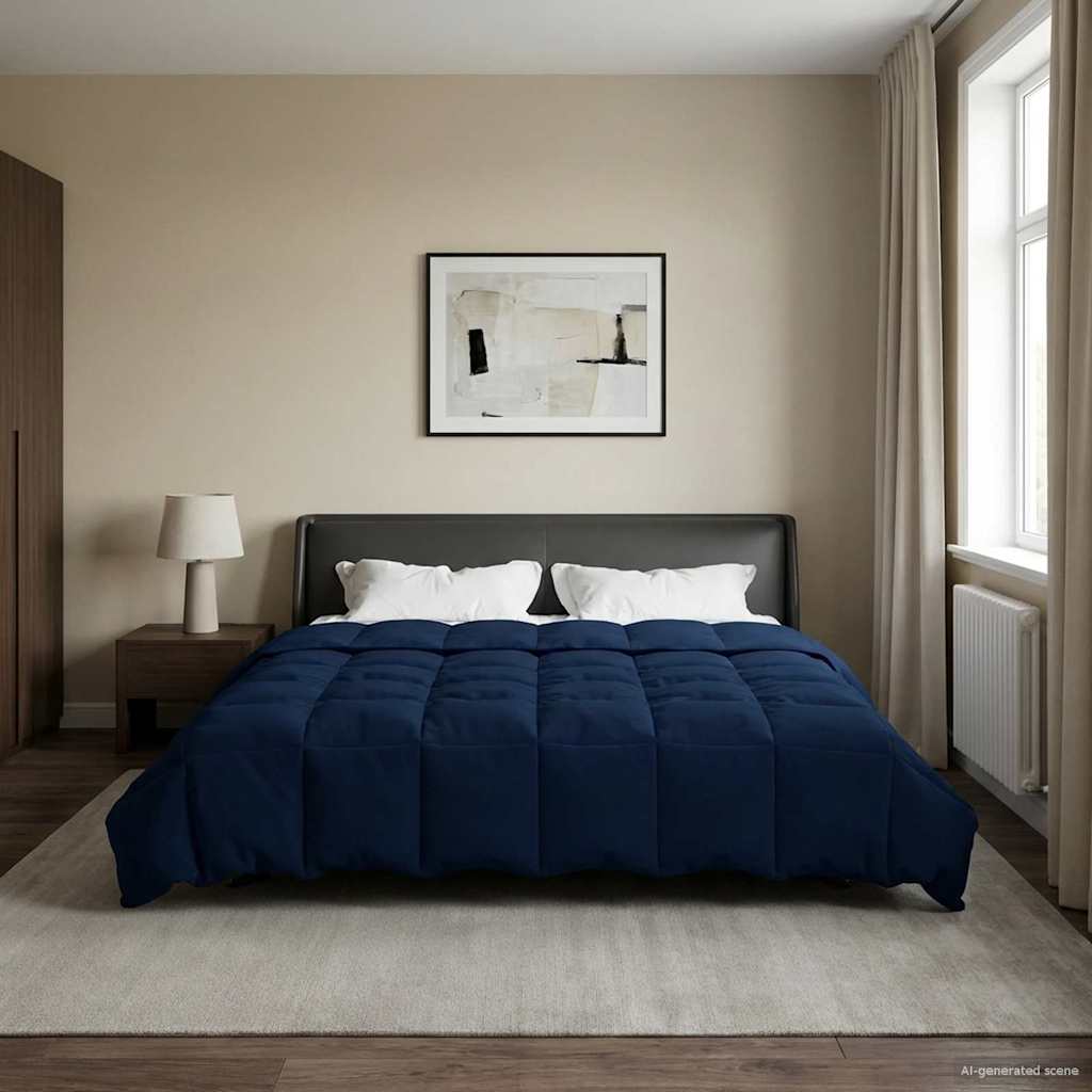 Sommerdecke Dunkelblau 200x220 cm Mikrofaser