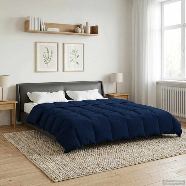 Sommerdecke Dunkelblau 220x240 cm Mikrofaser