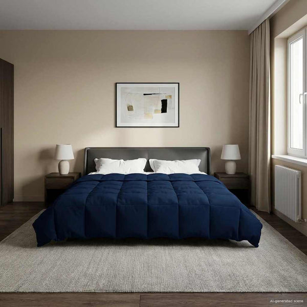 Sommerdecke Dunkelblau 220x260 cm Mikrofaser