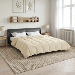 Creme Sommerdecke 200x200 cm Mikrofaser