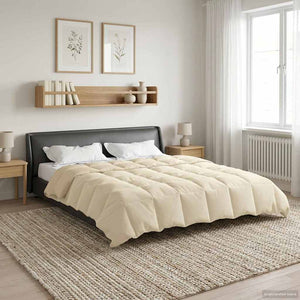 Creme Sommerdecke 200x240 cm Mikrofaser