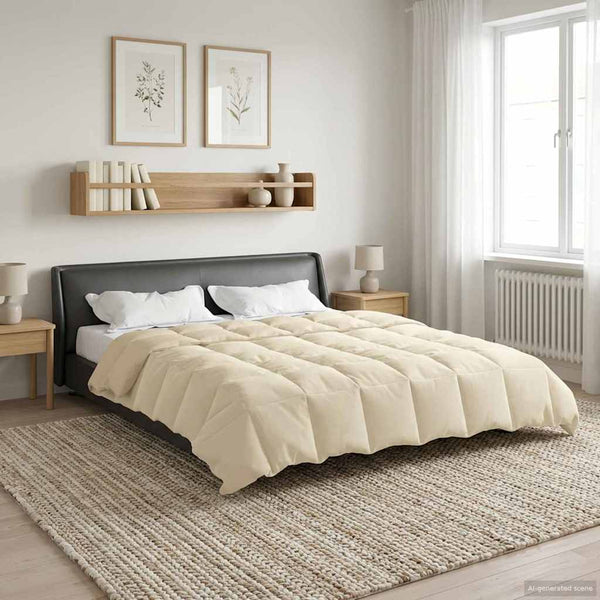 Creme Sommerdecke 200x240 cm Mikrofaser
