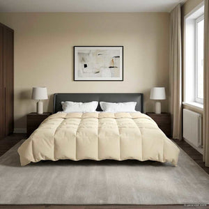 Creme Sommerdecke 200x240 cm Mikrofaser
