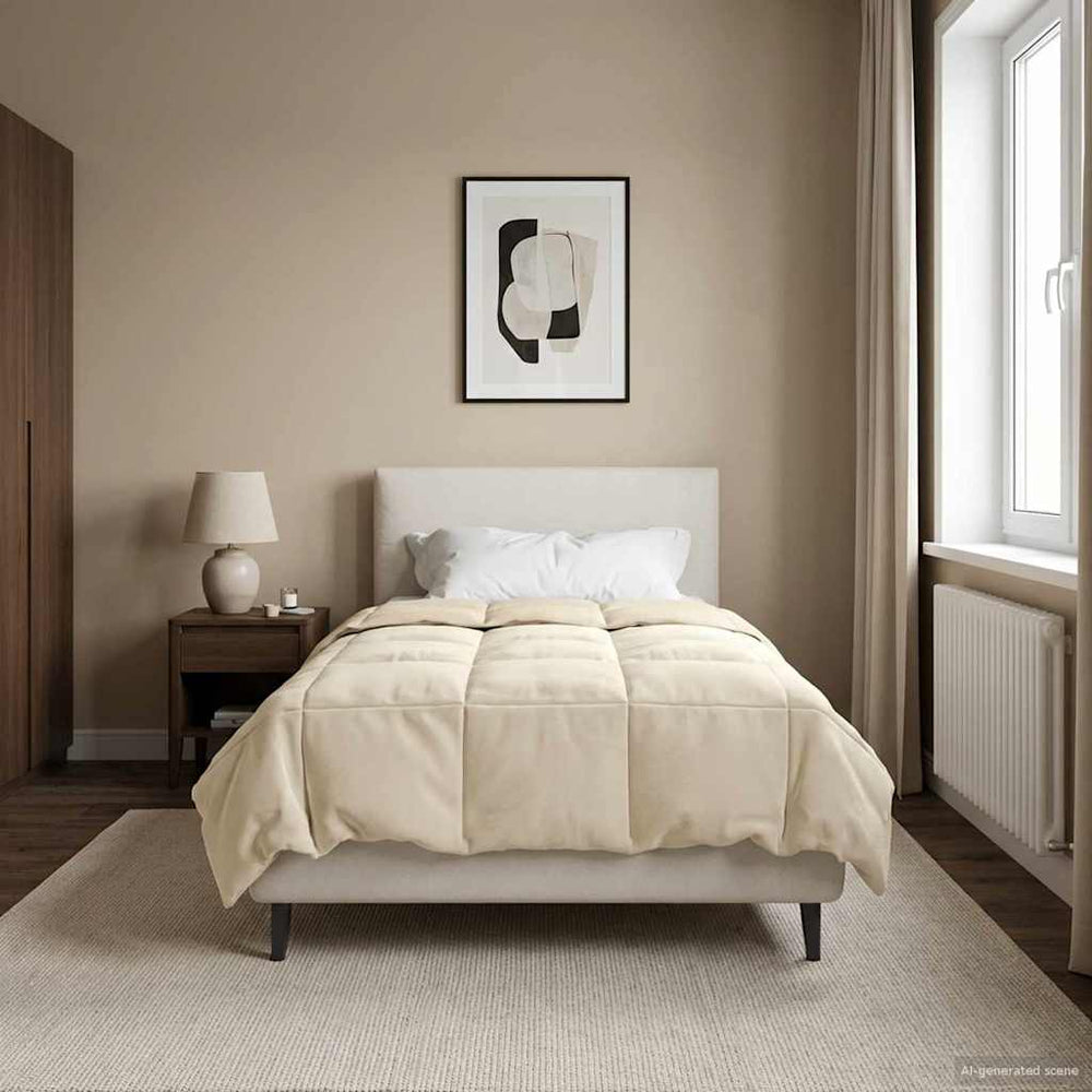 Creme Sommerdecke 135x220 cm Mikrofaser