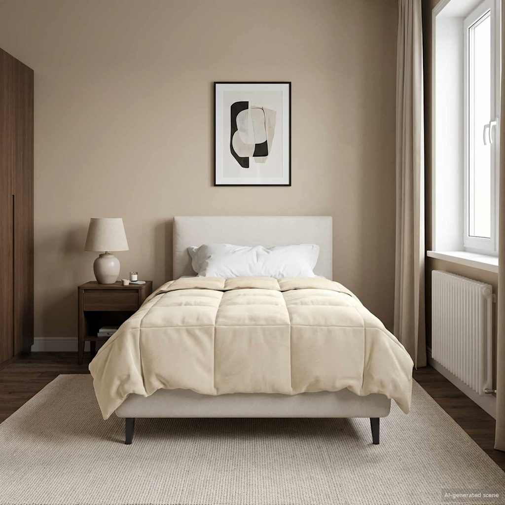 Creme Sommerdecke 135x220 cm Mikrofaser