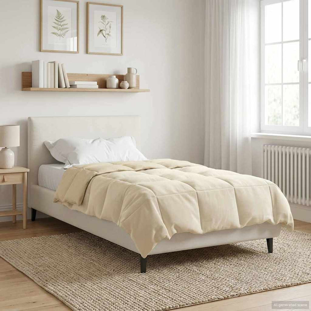 Creme Sommerdecke 155x220cm Mikrofaser