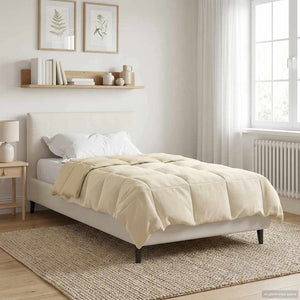 Creme Sommerdecke 155x220cm Mikrofaser